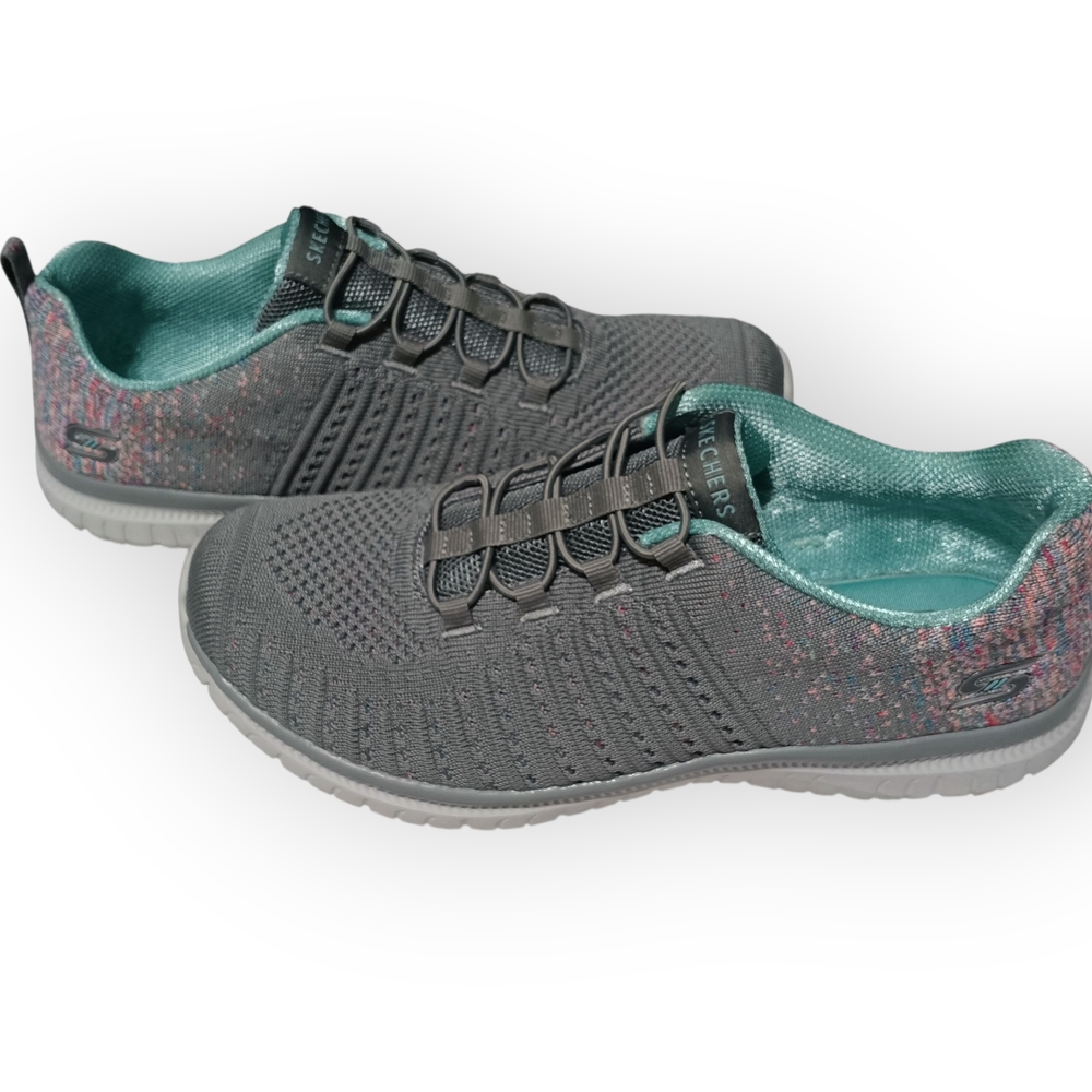 Skechers Women's Gray Athletic Shoes - Picture 3 of 7